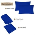 thumbnail image 2 of The Great American Store 1800 Series Microfiber Solid 4PC Sheet Set (King, Royal Blue) - Double Brushed - Extra Deep Pocket - Stain Resistant, Warm, Breathable And Hypoallergenic, 2 of 4
