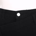 thumbnail image 5 of inhzoy Women's Casual High Waist Split Hem Skorts Denim Skort Shorts High Waisted Irregular Front Shorts Black L, 5 of 7