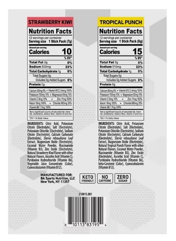 BODYARMOR Flash I.V. Electrolyte Powder Sticks Variety Pack 24 pk.