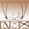 thumbnail image 3 of YWC-Ladies Reading Glasses Blue Light Blocking Spring Hinge Fashion Pattern Print Eyeglasses for Women Men, 3 of 4