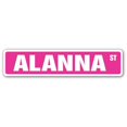 thumbnail image 1 of SignMission Alanna SS- 4 x 18 Po Chambre Nom d'Enfant Signe de la Rue - Alanna, 1 of 1