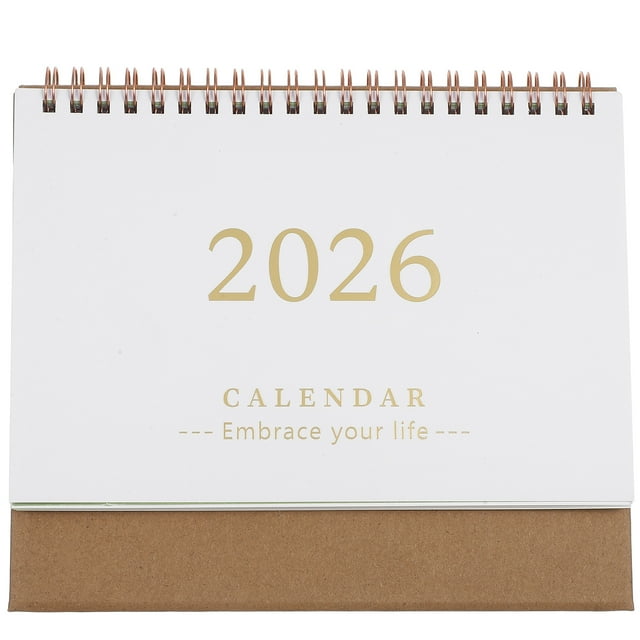 Calendario de escritorio pequeño 2025-2026: Mini calendario de Año Nuevo de escritorio, plegable, para el hogar, la escuela y la oficina.