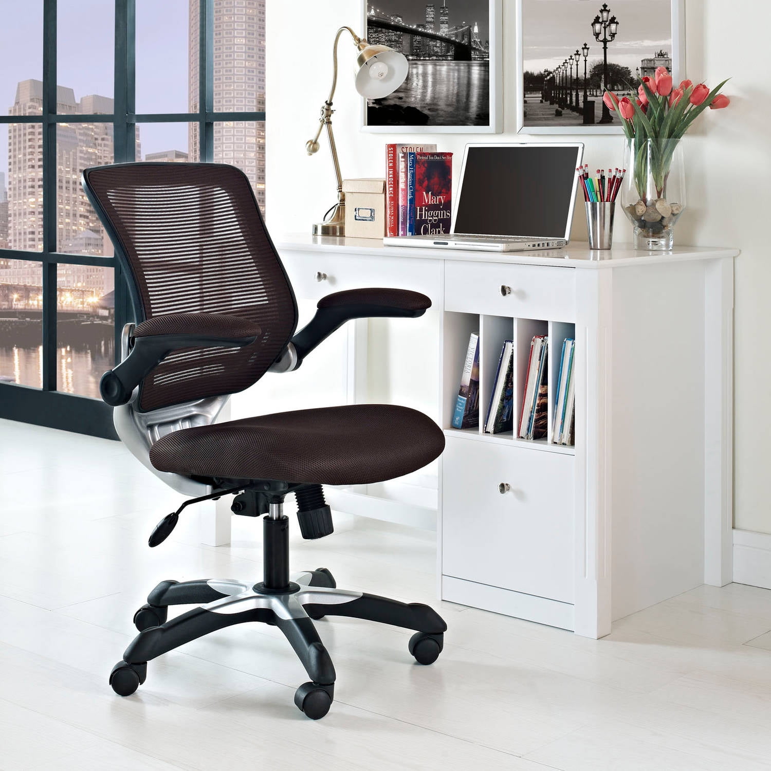 Modway Edge Office Chair with Mesh Back and Seat, Multiple Colors
