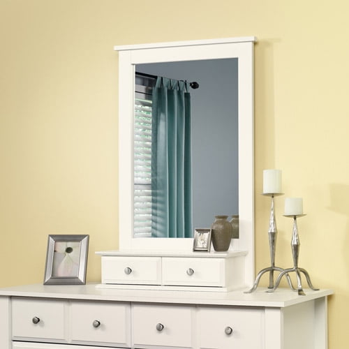 Sauder Shoal Creek Mirror Soft White Finish Walmart Com