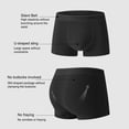 thumbnail image 6 of Men Plain Boxer Briefs Lightweight Elastic High Waist Mesh Underpants Comfortable Underpants Elastic Waistband Panties, 6 of 6