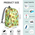 thumbnail image 5 of Sunflower and Butterfly Green Pattern Backpack for School, Cute School Bag with Adjustable Shoulder Straps and Padded Back, 15.7"x11.8"x5.5", 5 of 5