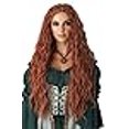 thumbnail image 3 of CaliCo, Renaissance Maiden, Women's Long Wavy Auburn Costume Wig, 3 of 4