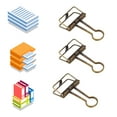 thumbnail image 1 of Paper Binder Clips, Gift Binder Clips 50Pcs  for Documents Gold,Purple Bronze,Bronze, 1 of 7