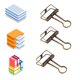 thumbnail image 4 of Clips para carpetas 50 piezas ANGGREK Abrazaderas de papel 32 mm Fuerte fuerza de sujeción para boletos, 4 of 8