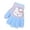 Blue, variant on Kids Cartoon Flip Gloves Winter Thick Warm Boy Girl Half Finger Mittens Outdoor Windproof Children Writing Five Finger Gloves