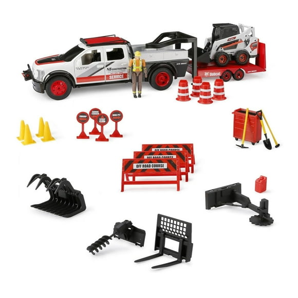 New Bright Jeu de construction Bobcat à roues libres, (30 pièces) Blanc BOBCAT 30 PC KIT DE JEU