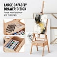thumbnail image 3 of KFFKFF Studio H-Frame Easel Holds, Accommodates Artwork up to 36", Crafted from Beechwood, Painter's Stand with Storage Compartment, Can Bear Weight up to 22 lbs, Adjustable Art Creation Stand, 3 of 9