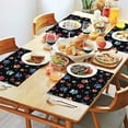 thumbnail image 2 of Black Dog Paw Footprint Summer Placemats Table Placemats Set Of 4-Linen Kitchen Washable Placemats Table Mats 11.8"x17.7"Non-Slip Heat Resistant, 2 of 6