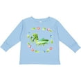 thumbnail image 3 of Inktastic Praying Mantis with Flowers and Leaves Boys or Girls Long Sleeve Toddler T-Shirt, 3 of 5
