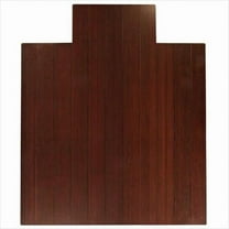 Bamboo Chairmat & Rug  in. x 52 ft. 4 ft. Wide Slat DARK CHERRY Bamboo roll-Up Chair Mat 8mm thick-with tongue-natural latex backing