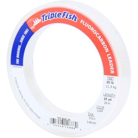 UPC: 0035926128880 | AFW Triple TFF-B25-25 25Lb 25Yd Flourocarbon Leader Fishing Line