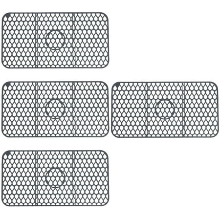 

WORGEOUS 4pcs Kitchen Drying Mat Dish Drying Mat Silicone Foldable Drying Pad Nonslip Dish Mat