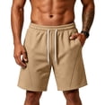 thumbnail image 3 of BRANROY Men's Air Layer Athletic Shorts - Relaxed Fit Gym Shorts for Men with Pockets, Drawstring Elastic Waist, Perfect for Training and Beach,Camel M, 3 of 9