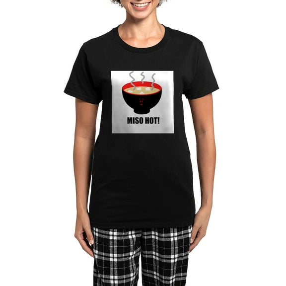 CafePress - Miso Hot Pajamas - Women's Short Sleeve Print T-Shirt and Pants Dark Cotton Pajama Set