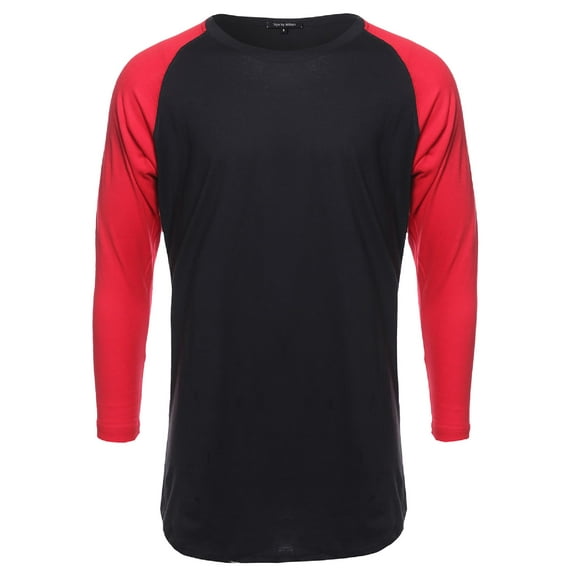 FashionOutfit Men's Basic Lightweight Baseball Raglan Shirt