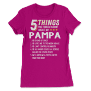 Funny 5 Things Grandpa Pampa Shirt Crazy Gift Idea