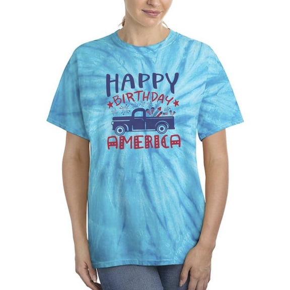 Happy Birthday America! Tie Dye Cyclone Women -Image by Shutterstock, Female Medium
