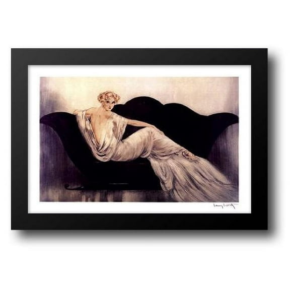 Canape 25x18 Framed Art Print by Icart, Louis