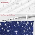 thumbnail image 6 of Dark Blue Christmas Bathroom Shower Curtain Shiny Star Xmas Tree Balls Snowflakes Waterproof Washable Shower Curtains for Bathtub Bath Decor with Grommets and Hook 54 X 78 Inch, 6 of 8
