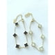 thumbnail image 1 of Pulsera de trébol de cuatro hojas de la suerte de cinco flores de tamaño 9 mm, de acero de titanio a la moda, resistente a la decoloración, 1 of 6