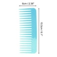 thumbnail image 2 of Unique Bargains 1 Pc Flat Style Wide Tooth Comb for Curly Thin Hair Plastic Sky Blue, 2 of 3