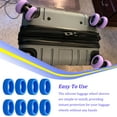thumbnail image 3 of letairis Protège-Roues de Valise 8x Résistant à l'Usure et Fabriqué en Silicone pour une Valise Durable Décor Bleu, 3 of 6