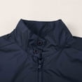 thumbnail image 3 of Men's Lightweight Bomber Windbreaker Jacket Casual Stylish Fall Spring Coat Navy Blue Size L, 3 of 6