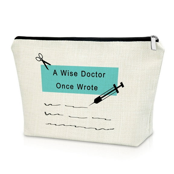 Doctor Gift for Women Makeup Bag Appreciation Gift for Doctor Thank You Gift Cosmetic Bag Medical Student Graduation Gift Funny Retirement Makeup Travel Pouch Gift Christmas Birthday Gift for Doctor
