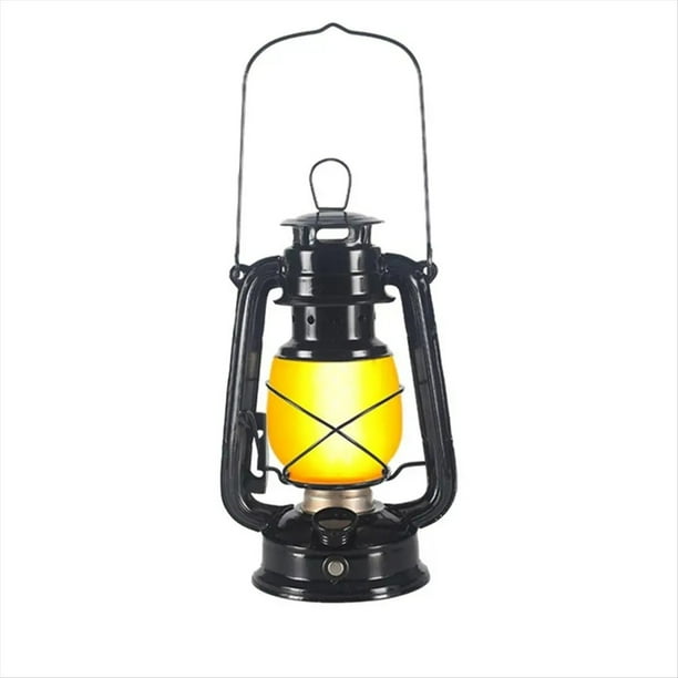 Lámpara de Camping Portátil Linterna de Tienda Colgante Recargable por USB Sin Control Remoto Luz de Llama Dinámica Alimentado por Batería B