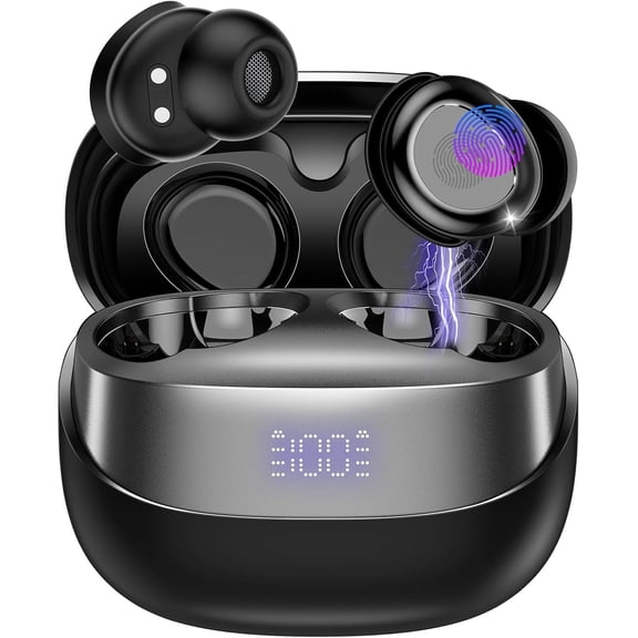 Sleep Earbuds, Noise Cancelling Wireless Ear buds for Side Sleepers, Bluetooth 5.4 in Ear Light-Weight Mini Headphones, 47H Playtime Clear Calls Earphones for Sleeping, Exercising, Working, Hiking