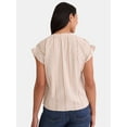 thumbnail image 3 of Time & Tru Women's Ruffle Collar Tank, Sizes XS-XXXL, 3 of 5