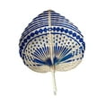 thumbnail image 3 of Sharprepublic Bamboo Hand Fan Cooling Supplies Manual Chinese Weaving for Party Women Home Dark Blue, 3 of 8