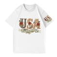 thumbnail image 4 of USA Short Sleeve Shirts for Women 4th of July Patriotic Tshirt 250 Years of Freedom Graphic Tee Tops, 4 of 4