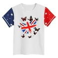 thumbnail image 4 of MKOSPLRT 3-15 Years Kids Boys Girls American Flag Shirts 4th of July Short Sleeve Raglan Shirts Crew Neck Red White and Blue Tees, 4 of 4