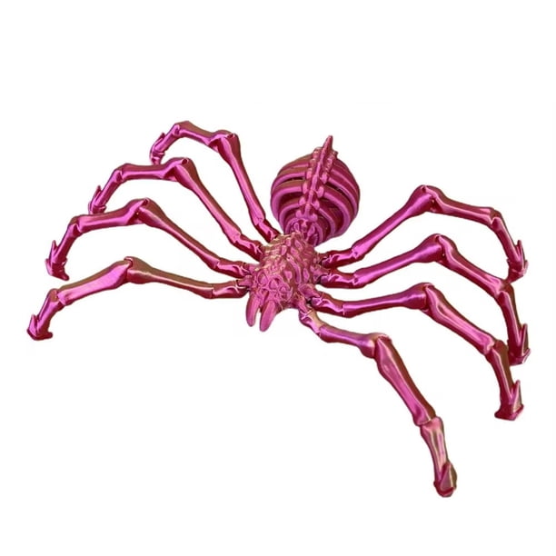 Araña Articulada 3D Figuras de Araña Falsas Articuladas Juguetes de Escritorio Ejecutivos para Adultos Juguetes para Aliviar el Estrés para el Lugar de Trabajo y el Hogar