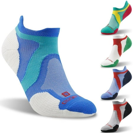 Athletic Running Socks, ZEALWOOD Unisex Merino Wool Anti-blister Cushion Hiking Socks,1/3 Pairs 1 Pair*blue/White (Best Anti Blister Running Socks)
