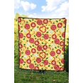 thumbnail image 4 of Pizza Tomate Salami Texture Pattern Premium Quilt, 4 of 10
