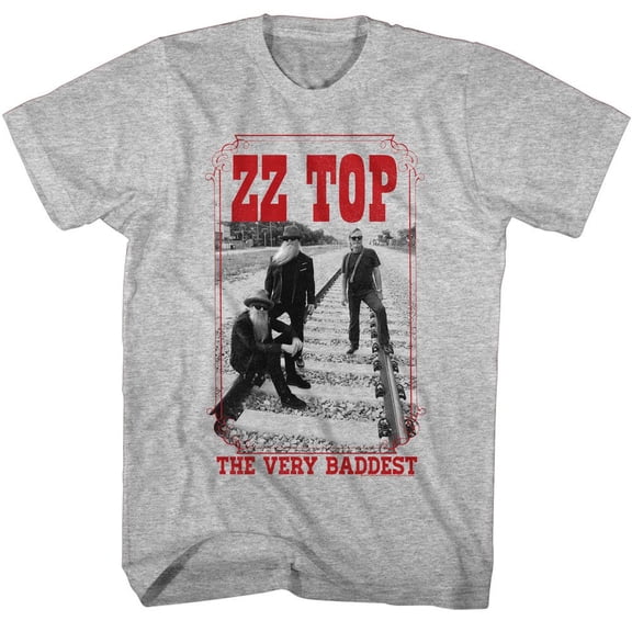 ZZ Top Very Bad Gray Heather Adult T-Shirt 2Xlt