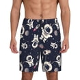 thumbnail image 1 of Fotbe Cartoon Spaceship Pantalones Cortos de Pijama para Hombre, Ropa de Dormir, Pantalones de Pijama Cortos para Hombre-Small, 1 of 6