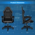 thumbnail image 2 of [US IN STOCK] Gaming Chair with Pocket Spring Cushion, Ergonomic Computer Chair High Back, Reclining Game Chair Pu Leather 400LBS, 2 of 7
