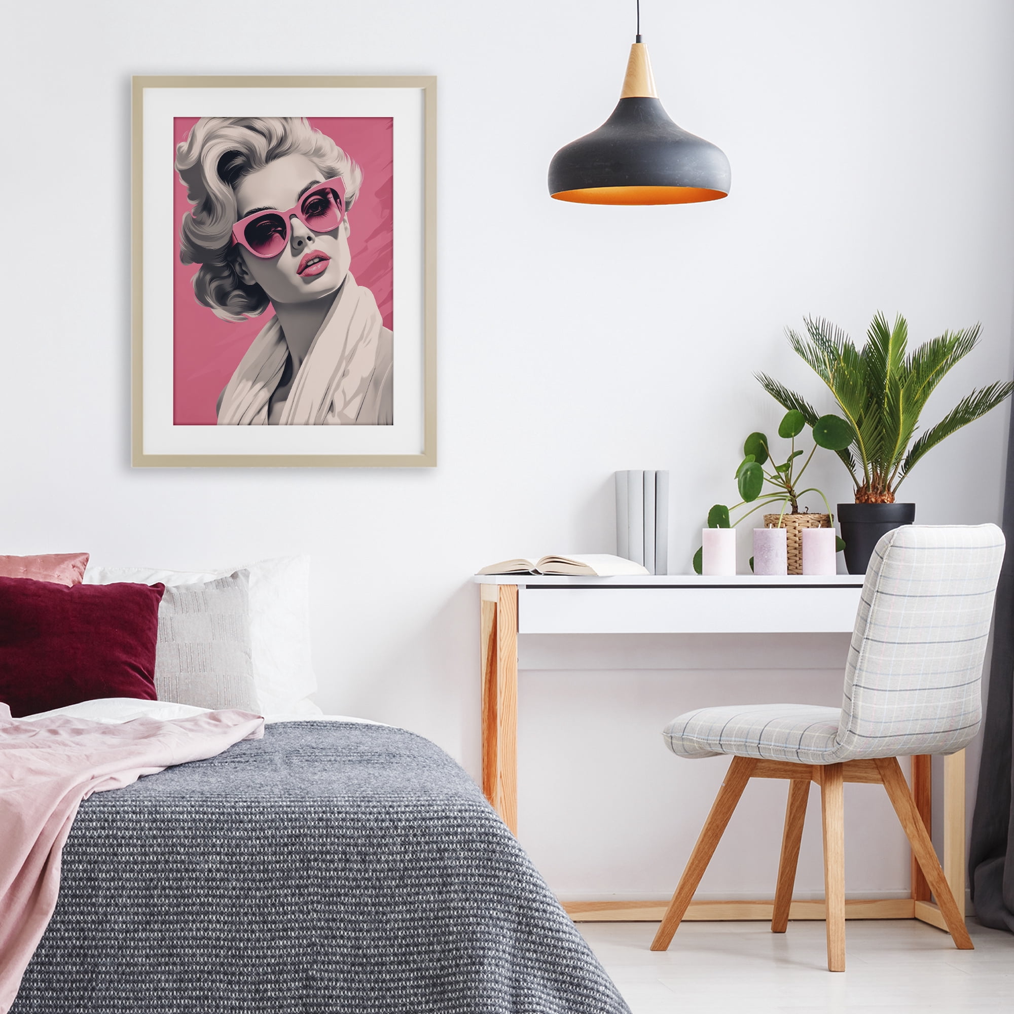 Stupell Industries Retro Chic Glamour Birch Framed Print Under Glass, design by Andrea Haase