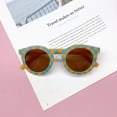 thumbnail image 5 of Cute Round Kids Sunglasses Toddler Chessboard Grid Plaid Polarized Sunglasses UV Protection Gafas Beach Holiday Glasses Shades for Baby Girls Boys Age 2-10, 5 of 7