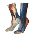 thumbnail image 5 of Xecao Cloud Red And Blue Dragon Print Fashion No Heel Casual Crew Socks Cushioned Breathable for Men Women - Moisture wicking,Not easy to fade Suitable for daily, 5 of 7