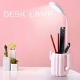 thumbnail image 2 of LED Table Lamp Creative Cactus Eye Dimmer Lamp with Plant Case Desk Reading Flexible USB Touch Table Lamp Night Light 5.00Watts, 3.70 Volts - Pink, 2 of 3