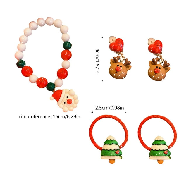 Xihbxyly Conjunto de Joyas Navideñas, Pendientes de Muñeco de